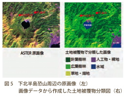 図５：画像データから作成した土地被覆分類図